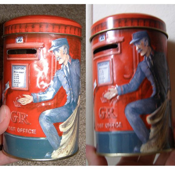 Vintage Churchhill's of London Heritage of England Post Box Candy Tin Coin Bank - Picture 2 of 7